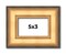 3x5 Traditional Picture Frame with UV-Resistant Acrylic & Acid Free Backing, Available in 3 Finishes - Black, Brown, Gold